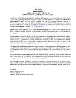 LEGAL NOTICE Request for Bids MSCAA Project Number 14