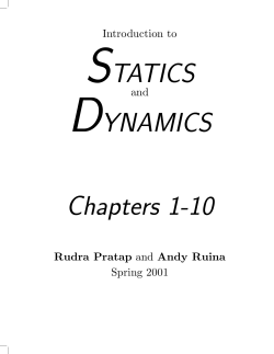 Introduction to STATICS DYNAMICS Chapters 1-10