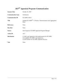 Updated SCAMPI A Practice Characterization