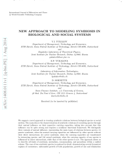 New Approach to Modeling Symbiosis in Biological and Social