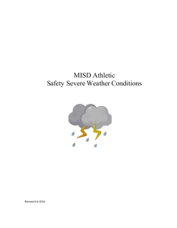 MISD Athletic Safety Severe Weather Conditions