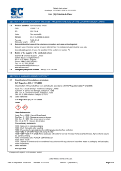 Iron (III) Chloride-6-Water SECTION 1