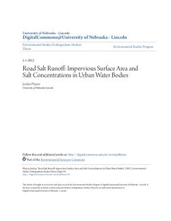 Road Salt Runoff: Impervious Surface Area and Salt Concentrations