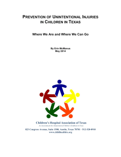 prevention of unintentional injuries in children in texas