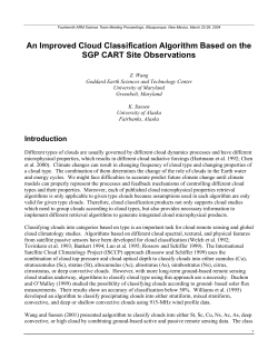 An Improved Cloud Classification Algorithm Based on the SGP