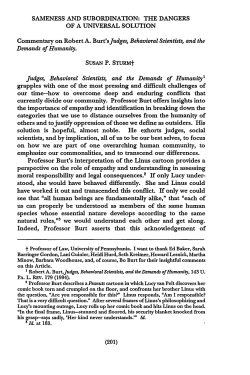 Sameness and Subordination: The Dangers of a Universal Solution