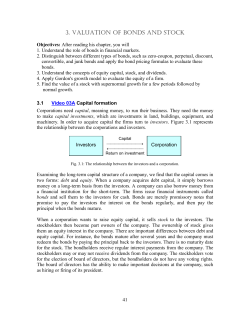 3. Valuation of bonds and equity