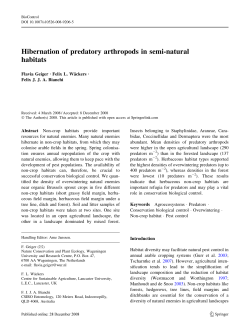 Hibernation of predatory arthropods in semi