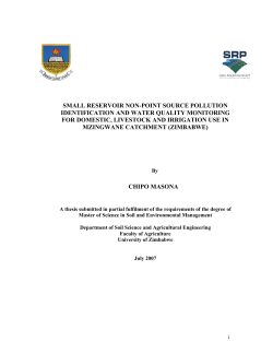 small reservoir non-point source pollution identification and water