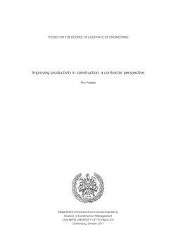 Paper I - CMB Chalmers