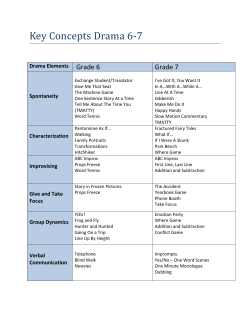 Key Concepts Drama 6-7