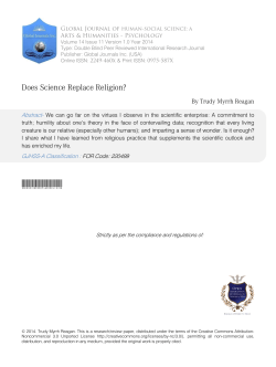 Does Science Replace Religion? - Global Journal of Human