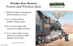 Forces and Friction Quiz