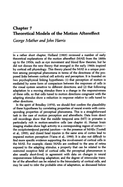 Chapter 7 Theoretical Models of the Motion Aftereffect