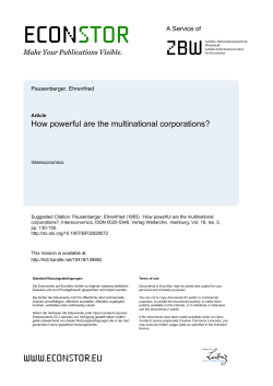 How powerful are the multinational corporations?