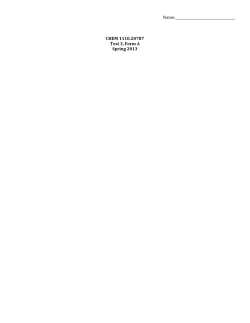 Name: CHEM 1110.20787 Test 3, Form A Spring 2013