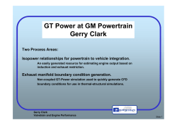 GT Power at GM Powertrain Gerry Clark