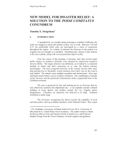 new model for disaster relief: a solution to the posse comitatus