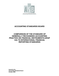 ACCOUNTING STANDARDS BOARD COMPARISON OF THE