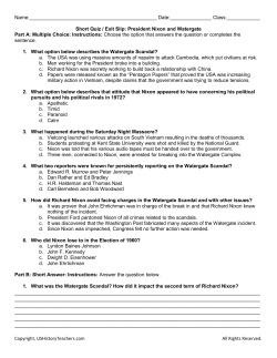 Copyright, USHistoryTeachers.com All Rights Reserved. Name