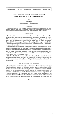 Hloma Mathonsi, the Zulu blacksmith