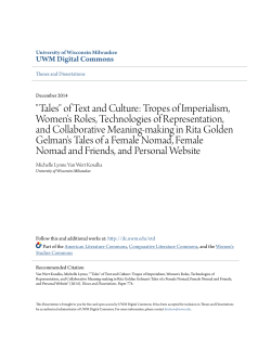 "Tales" of Text and Culture: Tropes of