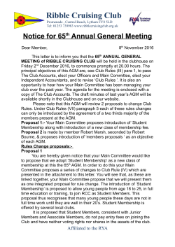 Notice for 65th Annual General Meeting