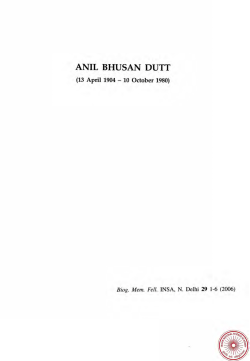 ANIL BHUSAN DUTT