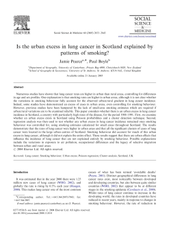 Is the urban excess in lung cancer in Scotland
