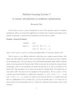 Machine Learning Lecture 7 A cursory introduction to nonlinear
