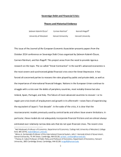 Sovereign Debt and Financial Crisis - UMD Econ
