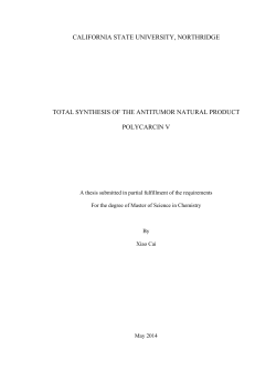 california state university, northridge total synthesis of the antitumor