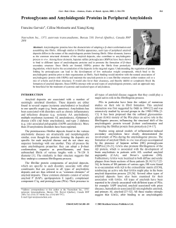 Proteoglycans and Amyloidogenic Proteins in Peripheral Amyloidosis