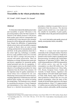 Traceability in the wheat production chain