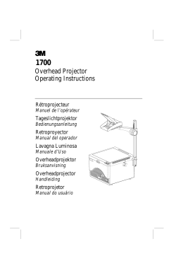 Overhead Projector Operating Instructions