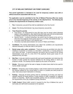 Temporary Use Permit Application