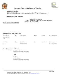 Supreme Court of Judicature of Jamaica