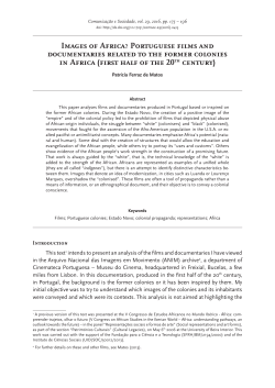 Images of Africa? Portuguese films and documentaries related to the