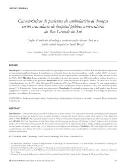 Caracter&iacute;sticas de pacientes do ambulat&oacute;rio de doen&ccedil;as