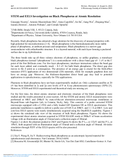 STEM and EELS Investigation on Black Phosphorus at Atomic