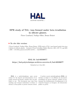 EPR study of Ti3+ ions formed under beta irradiation in silicate