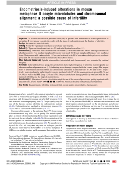 Endometriosis-induced alterations in mouse metaphase II oocyte