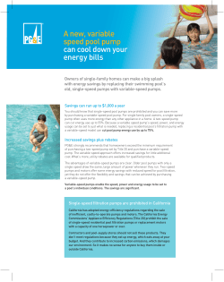 A new, variable speed pool pump can cool down