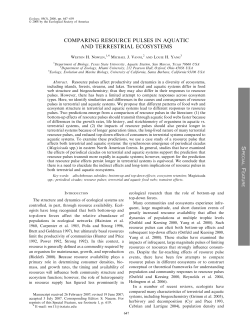 comparing resource pulses in aquatic and