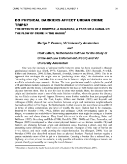 DO PHYSICAL BARRIERS AFFECT URBAN CRIME TRIPS
