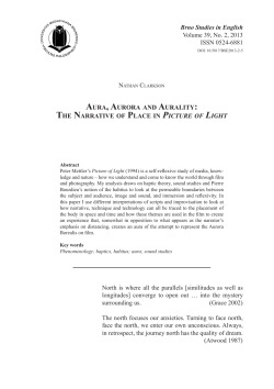 Nathan Clarkson: Aura, Aurora and Aurality
