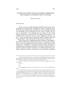 Improving the Federal Antitrust Joint Venture