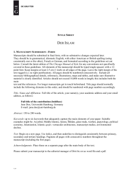 style sheet - Asien-Afrika-Institut