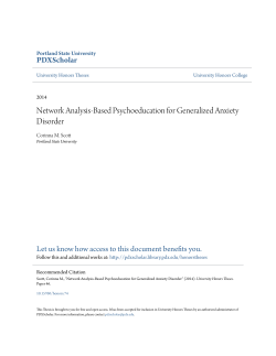 Network Analysis-Based Psychoeducation for Generalized Anxiety