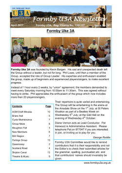 April - Formby U3A
